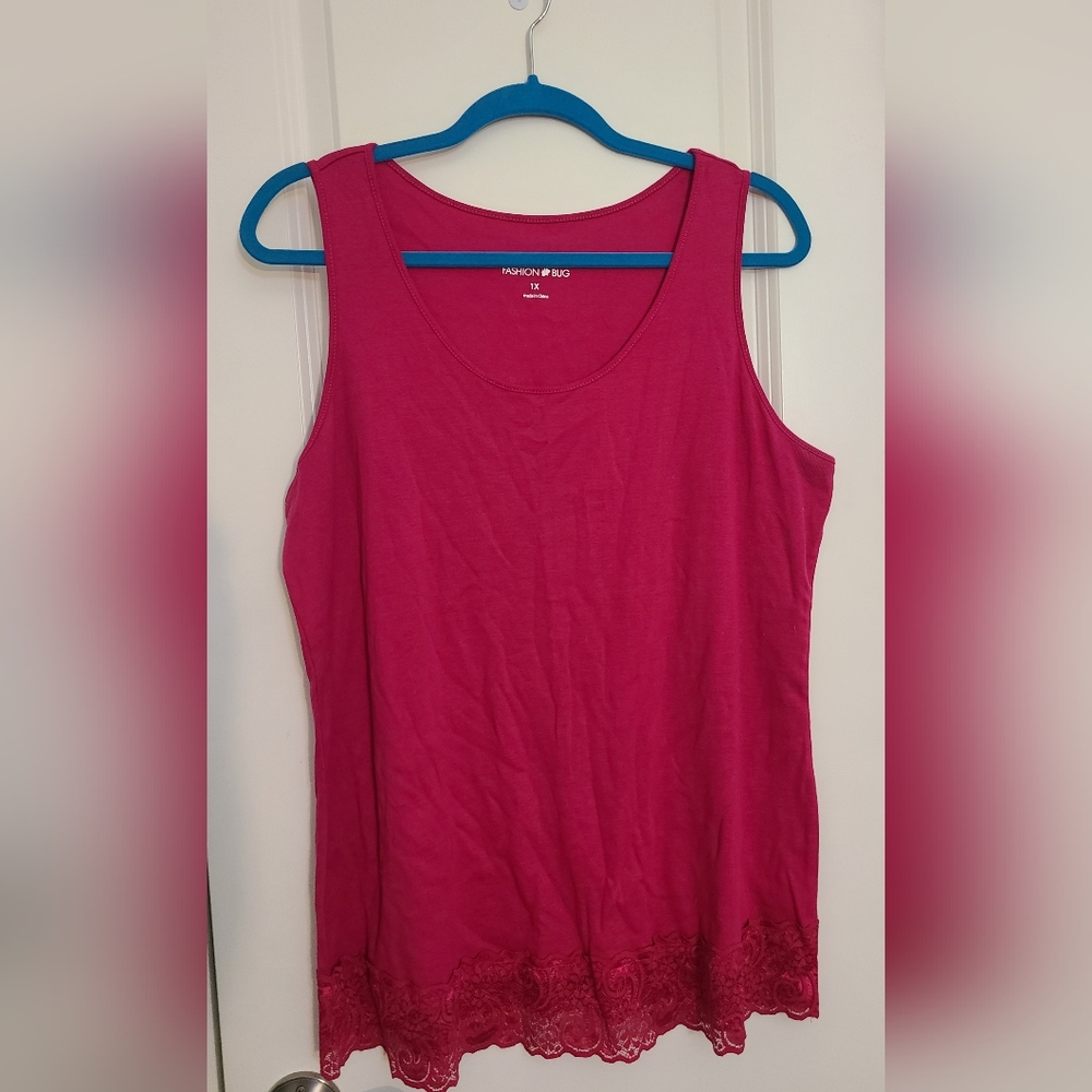 1X Lace Trimmed Tank